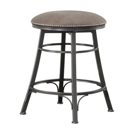 Steve Silver Bali Gray Metal Backless Swivel Counter Stool