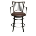 thumbnail image 1 of Steve Silver Bayview Metal Swivel Counter Stool, Coach Brown, 1 of 8