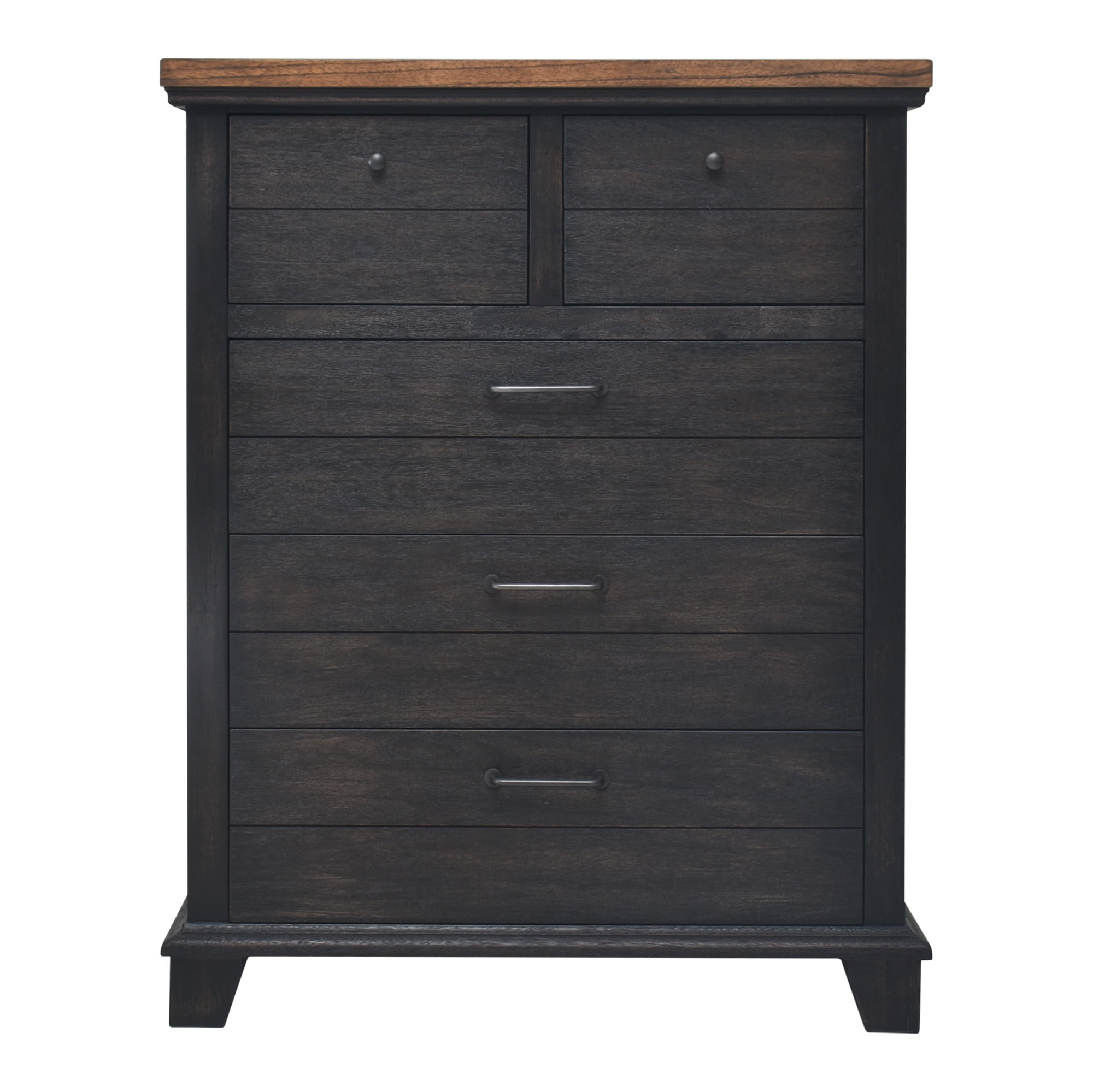 Steve Silver Bear Creek Rustic Vertical Dresser with 5 Drawers and Metal Hardware, Brown