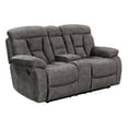 thumbnail image 1 of Steve Silver Bogata Traditional Upholstered Loveseat with Console, Mushroom, 1 of 6