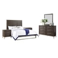 thumbnail image 1 of Steve Silver Broomfield Walnut Engineered Wood King 5-Piece Bedroom Set, 1 of 8