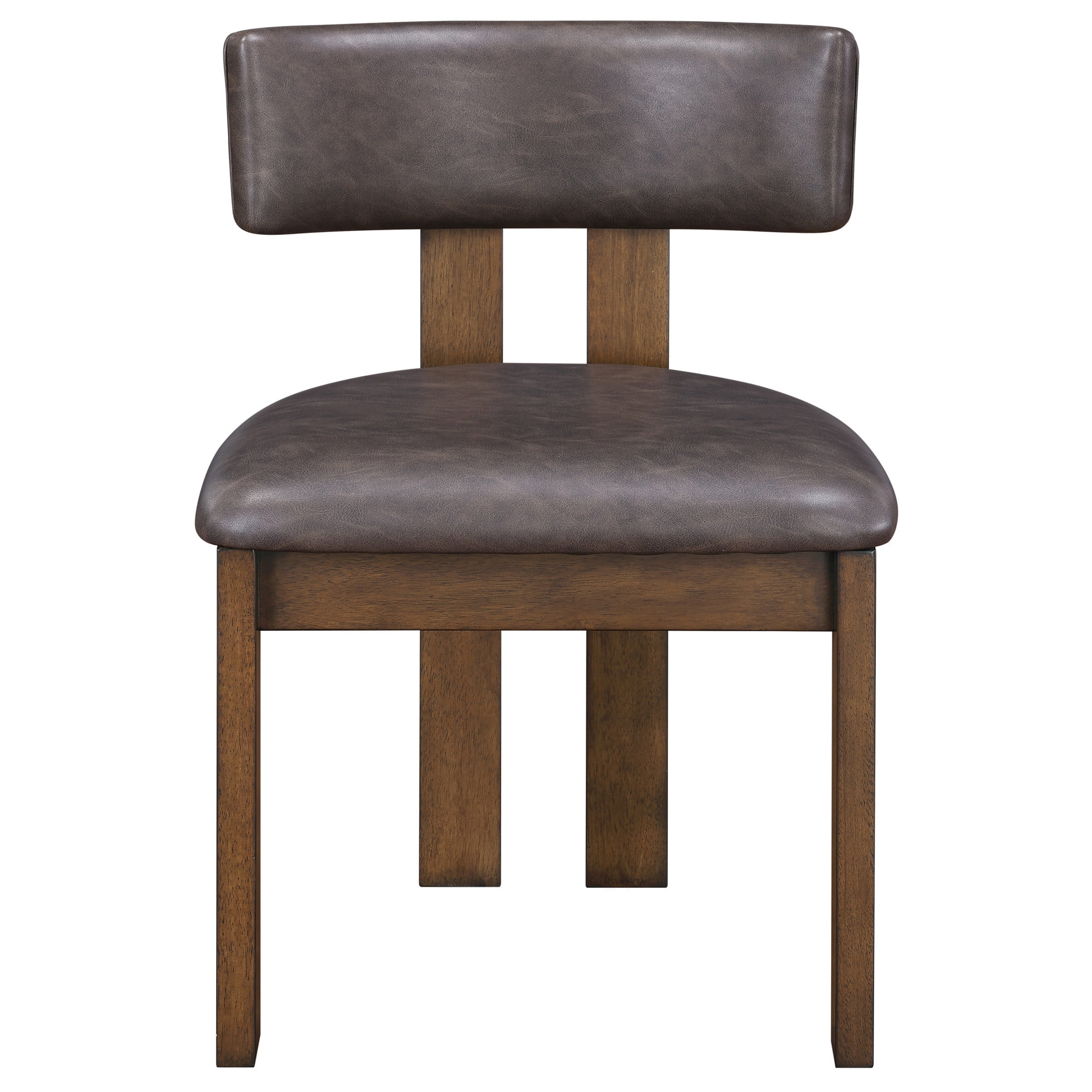 Steve Silver Cambridge Vegan Lether Set of 2 Dining Chairs, Brown ...