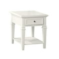 thumbnail image 1 of Steve Silver Charlestown Modern Farmhouse Wood End Table, Soft White, 1 of 5