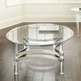 thumbnail image 1 of Steve Silver Clayhill 40" Round Glass Top Coffee Table in Chrome, 1 of 2