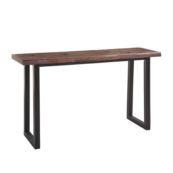Steve Silver Industrial Narrow Counter Height 60 inch width Pub Table, Cherry Brown