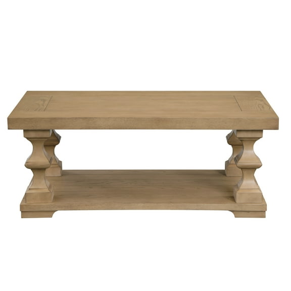 Steve Silver Co. Storage Hand-stained Oak Veneers Coffee Table, Sand