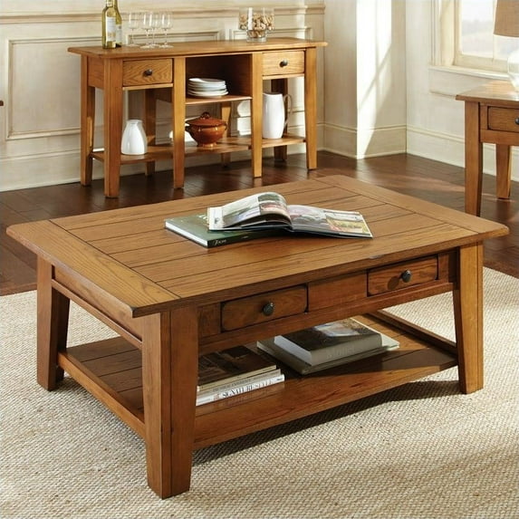 Steve Silver Company Liberty Cocktail Table in Oak Finish