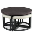 thumbnail image 1 of Steve Silver Yukon Black Metal Base Coffee Table with Stools, 1 of 11