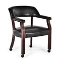 thumbnail image 1 of Steve Silver Company Tournament Traditional Wood Black Arm Chair with Casters, 1 of 6
