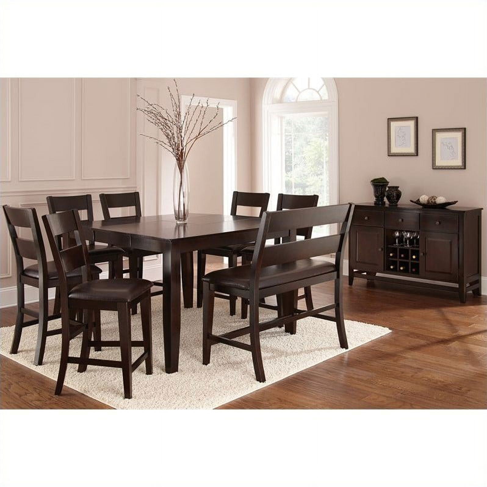 7 piece counter height dining set with butterfly leaf outlet