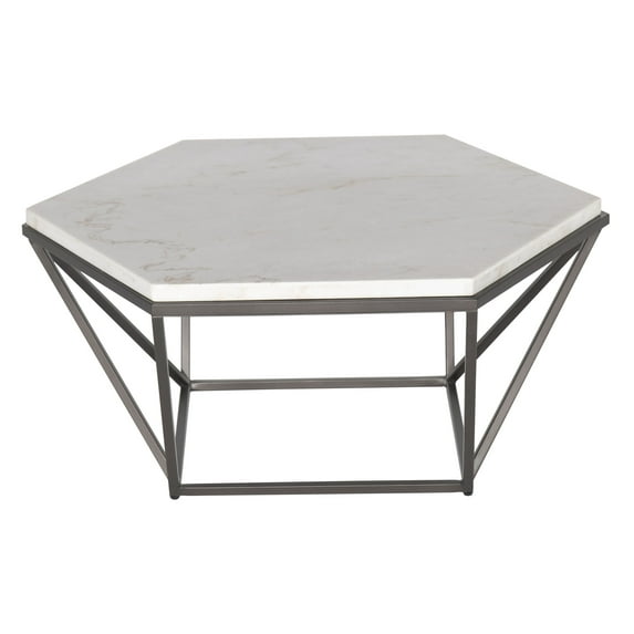 Steve Silver Corvus White Marble Top Coffee Table