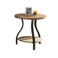 thumbnail image 1 of Steve Silver Denise Modern Rustic 24" Round End Table, Medium Oak, 1 of 5