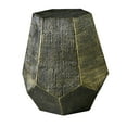thumbnail image 1 of Steve Silver Donato Contemporary 18.5" Hexagon Brass Metal End Table, Antiqued Brass, 1 of 5