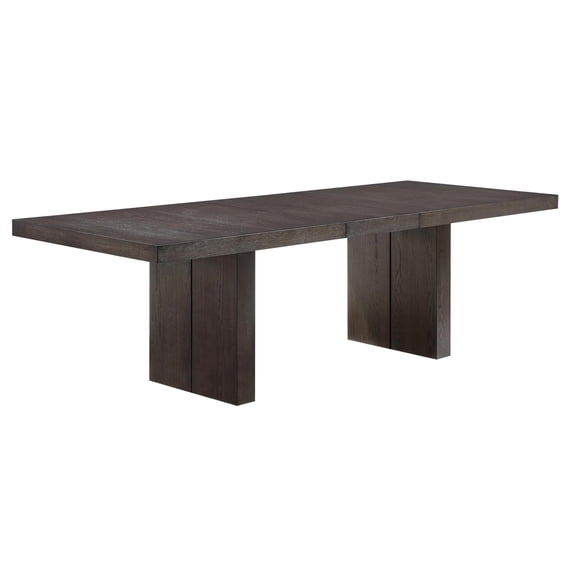 Steve Silver Evan 78-96" Dining Table with 18" Leaf in Brown