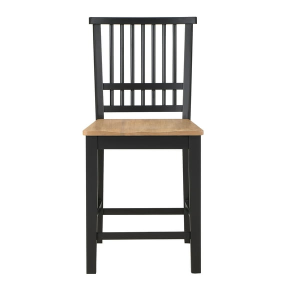 Steve Silver Magnolia Rubberwood/Iron Counter Chair in Black (Set of 2)