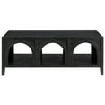 thumbnail image 1 of Steve Silver Fitzgerald Transitional 48 inch Rectangle Coffee Table with Shelf, Black, 1 of 5