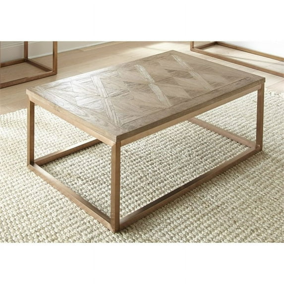 Steve Silver Gino Coffee Table in Soft Driftwood