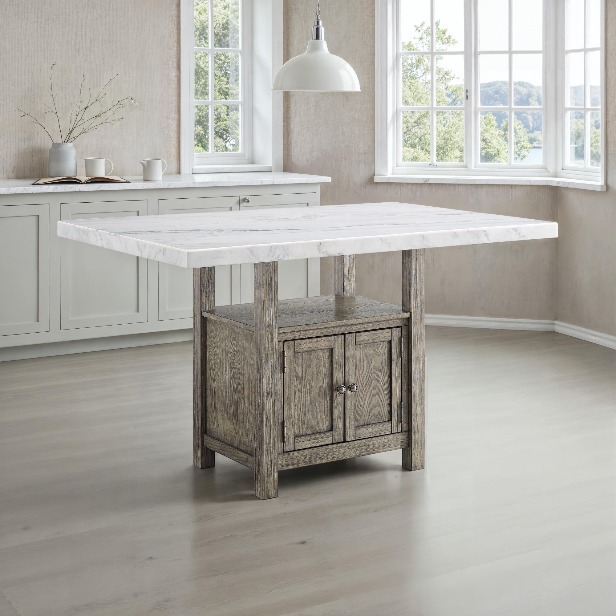 Steve Silver Grayson Counter Height Dining Table with Storage