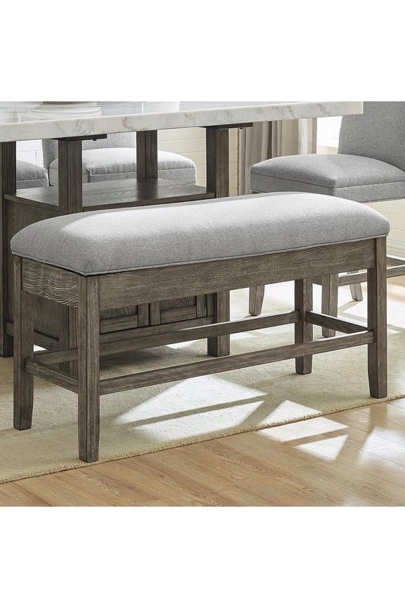 Grayson Gray Driftwood Storage Counter Bench