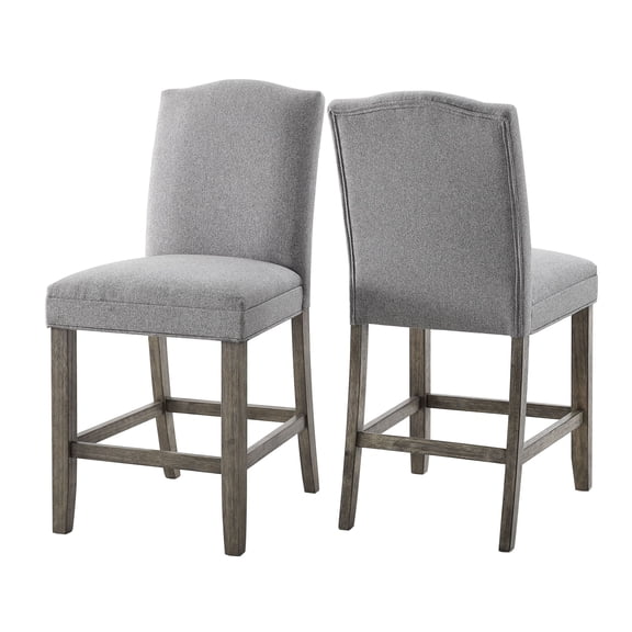 Steve Silver Grayson Gray Set of 2 Counter Height Dining Chairs