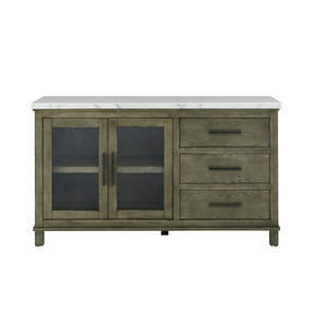Steve Silver Grayson White Genuine Marble Top Server