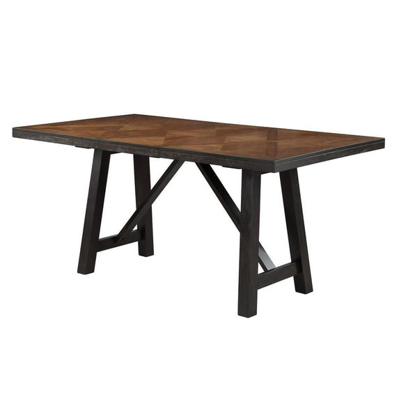Steve Silver Halle Brown Counter Table with 4 Counter Chairs