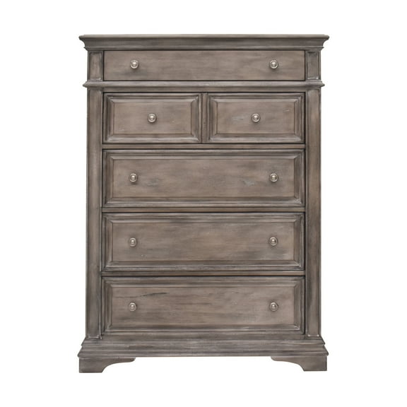 Steve Silver Highland Park Rustic Vertical Chest with 6 Drawers, Driftwood