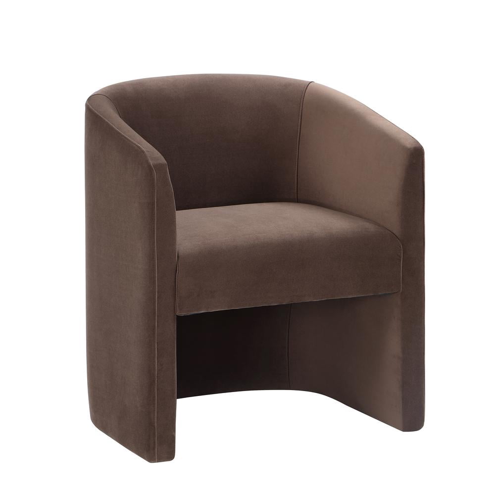 Steve Silver Iris Modern Velvet Upholstered Dining Chair, Brown