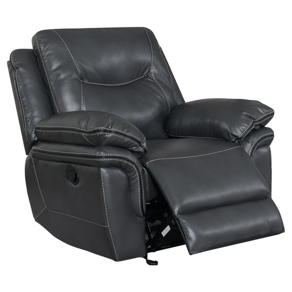 Steve Silver Isabella Gray Vinyl Recliner Chair