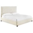 thumbnail image 1 of Steve Silver Isadora Tufted King Platform Bed in White, 1 of 4
