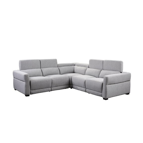 Steve Silver Isla Gray Tweed Fabric Power Reclining Sectional