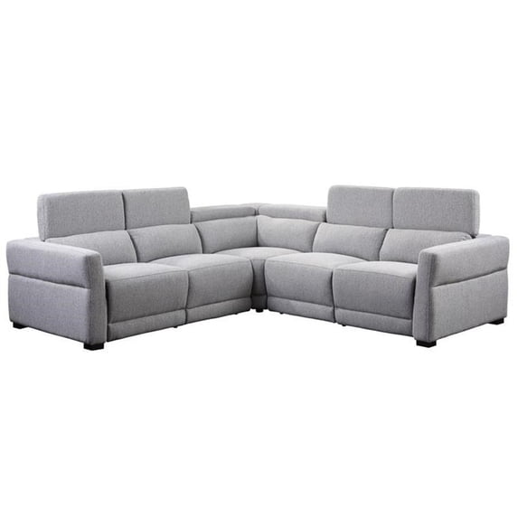 Steve Silver Isla Gray Tweed Fabric Power Reclining Sectional