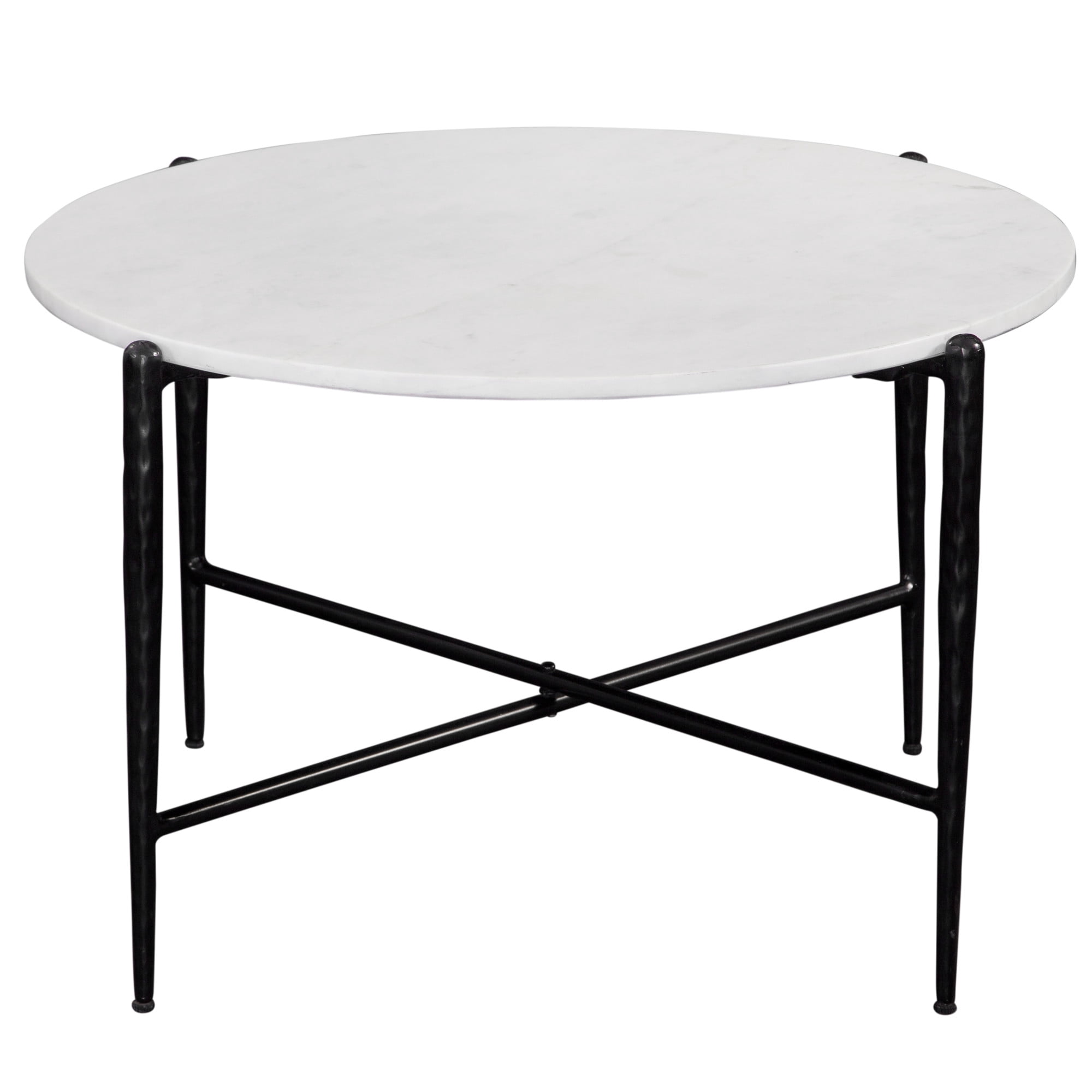 Steve Silver Loxie Marble Top Round Coffee Table, White