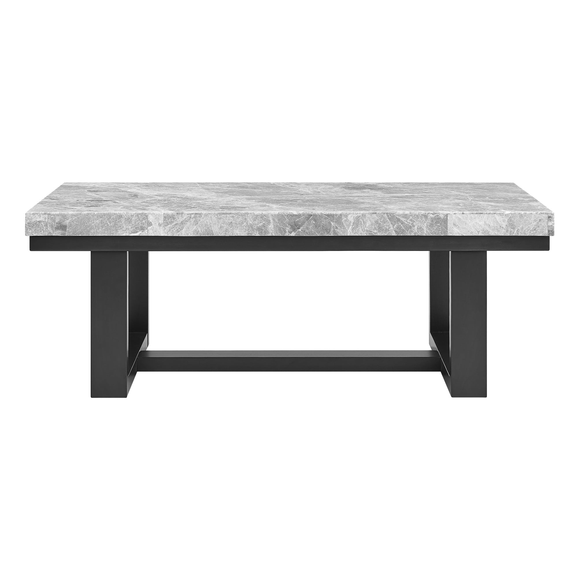 Steve Silver Lucca Gray Marble Top Rectangle Coffee Table