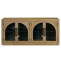 Steve Silver Magnolia Modern Sideboard with Four Doors and Two Shelves, Sand