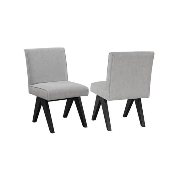Steve Silver Magnolia Modern Upholstered Dining Chair, Set of 2, Gray