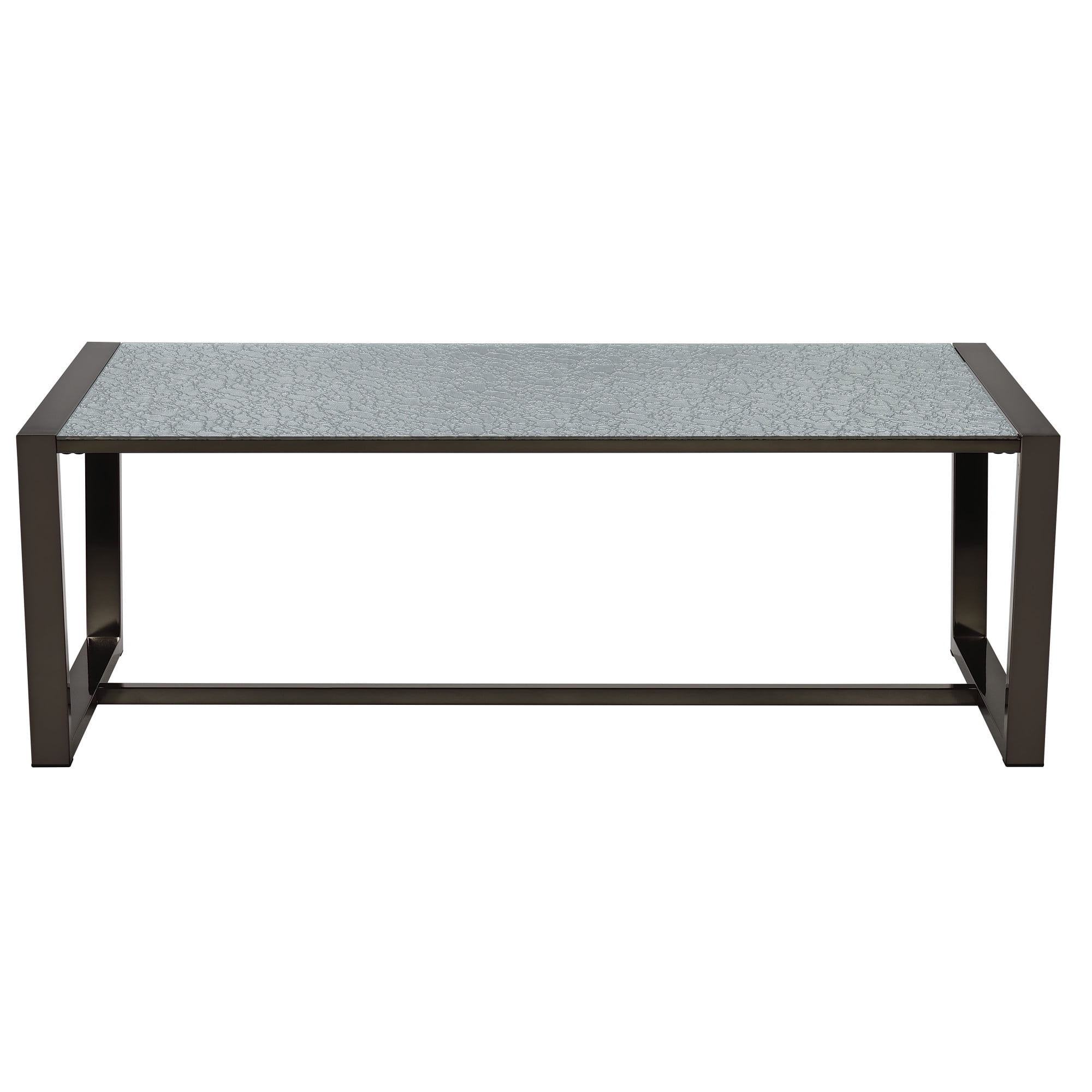 Mazie 51" Rectangular Gray Mirrored Glass Coffee Table