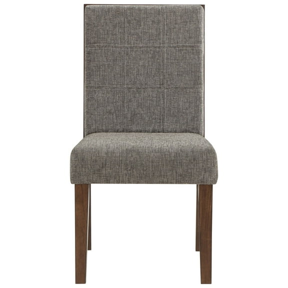 Steve Silver Mid-Century Modern Upholstered Quinn Side Chair, Set of 2, Gray