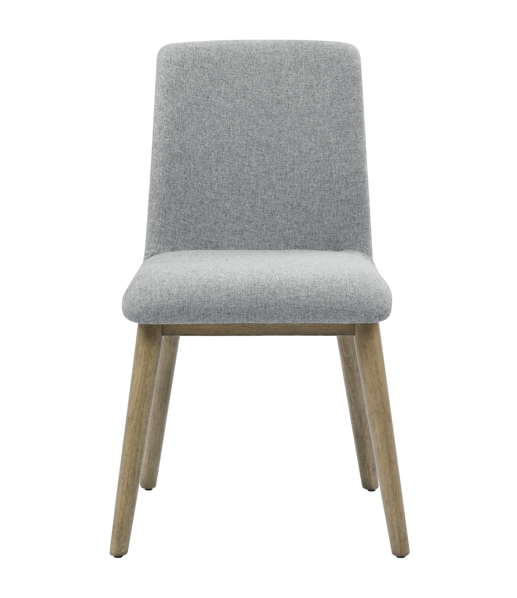Vida Gray Upholstered Side Chair with Solid Wood Legs