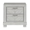 thumbnail image 1 of Steve Silver Montana Rustic Nightstand with Two Drawers and Chevron Design, Gray, 1 of 7