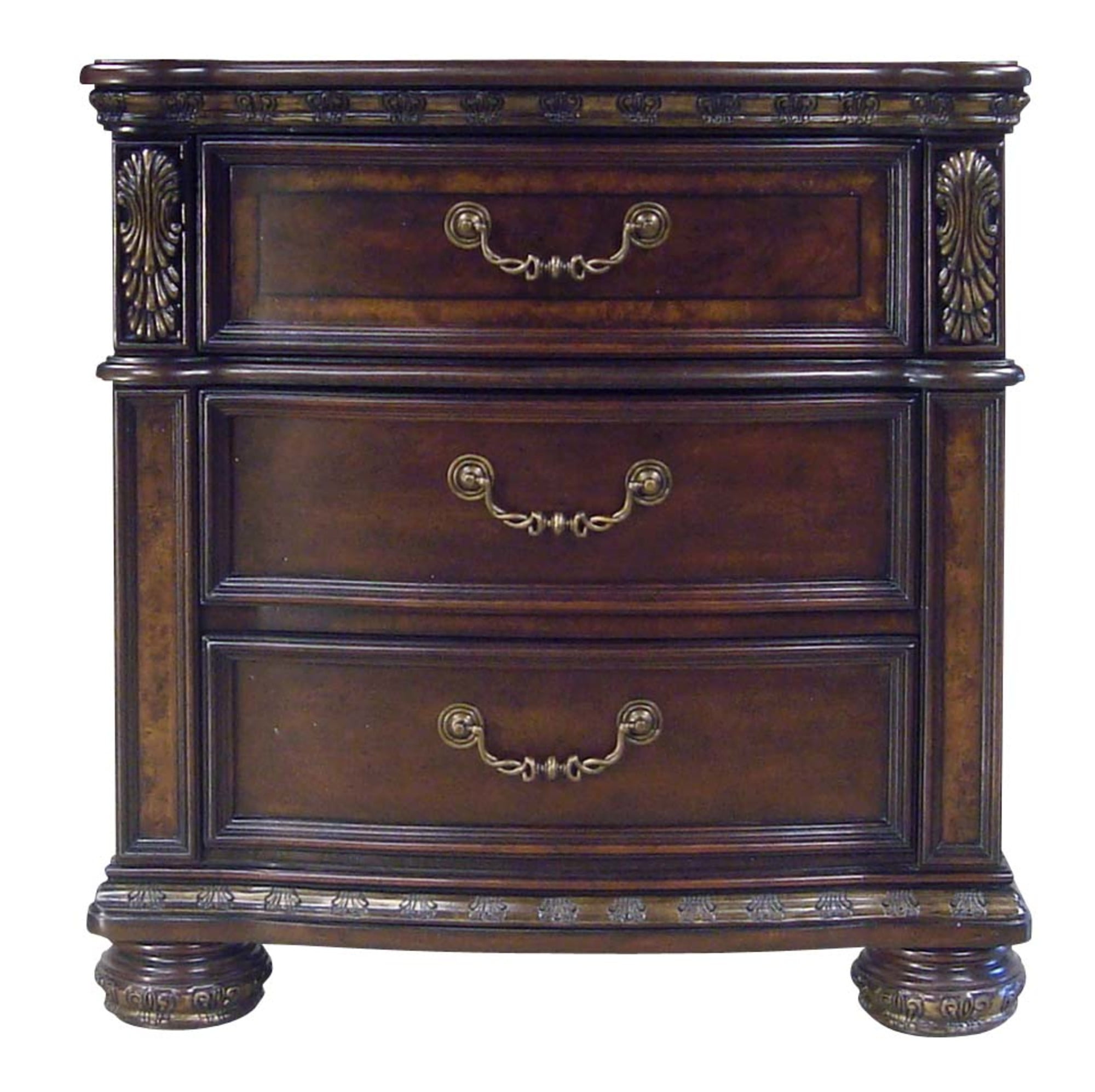 Monte Carlo 29" Cocoa Brown 3-Drawer Wood Nightstand