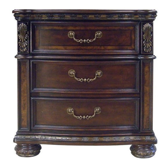 Steve Silver Monte Carlo Rich Cocoa Chocolate 3-drawer Wood Nightstand