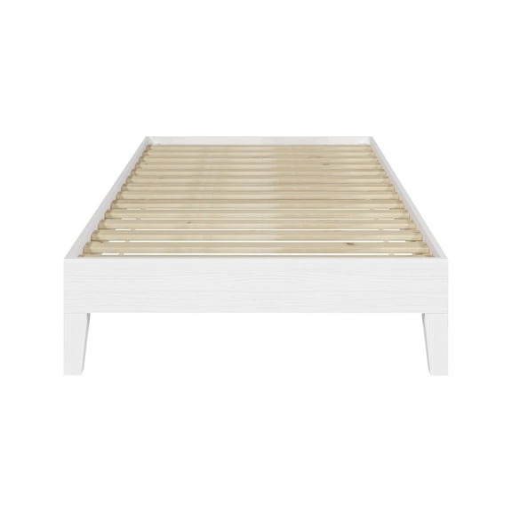 Steve Silver Nix Modern Solid Wood Twin Size Low Profile Platform Bed, White