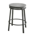 thumbnail image 1 of Steve Silver Portland 24" Metal Swivel Counter Stool in Gray, 1 of 4