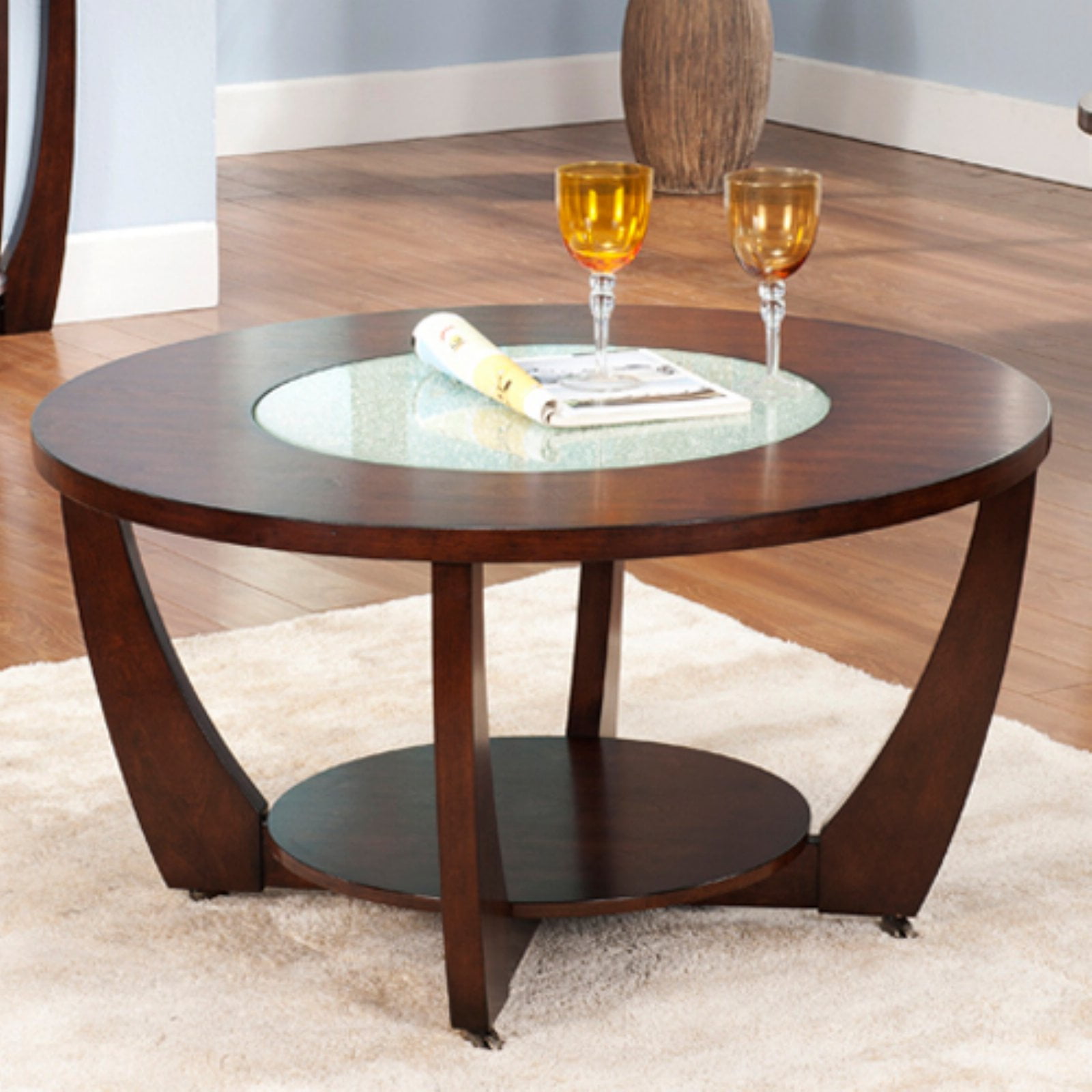 Extra Large Round Wood Tray / Cherry / Circle Coffee Table 