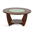 thumbnail image 1 of Steve Silver Rafael Wooden Coffee Table,Cherry Finish with Glass inlay, 1 of 5