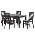 thumbnail image 1 of Steve Silver Raven Noir Two-Tone Ebony and Driftwood 5-Piece Dining Set, 1 of 5