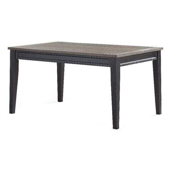 Steve Silver Raven Noir Multi-Color Dining Table in Black/Driftwood Finish