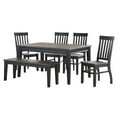 thumbnail image 1 of Steve Silver Raven Noir Two-Tone Ebony and Driftwood 6-Piece Dining Set, 1 of 12