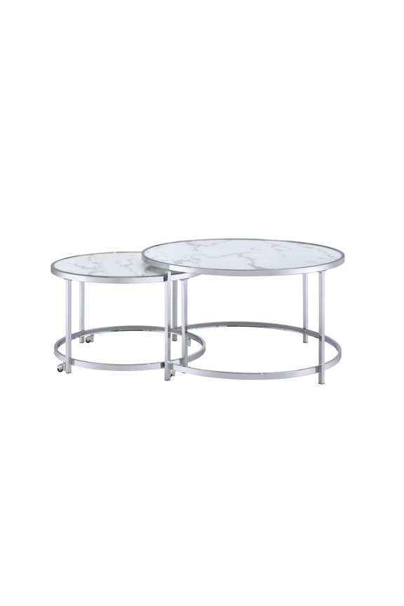 Rayne Faux Marble Nesting Coffee Tables